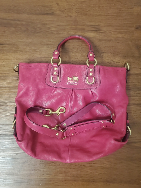Coach Handbags - Coach Punch Pink Leather Tote with Gold Hardware